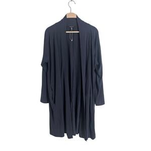 Eileen Fisher Open Front Kimono‎ Knit Cardigan Womens Size Medium blue